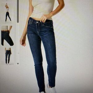 Mavi Alexa Mid-Rise Dark Soft Wash Blue Jeans Size 26